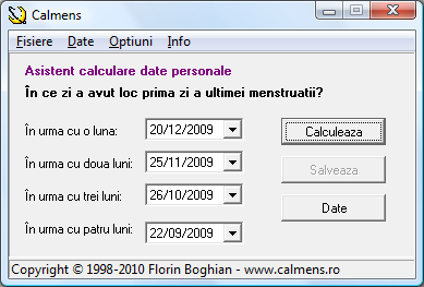 Calmens: Asistent configurare date personale