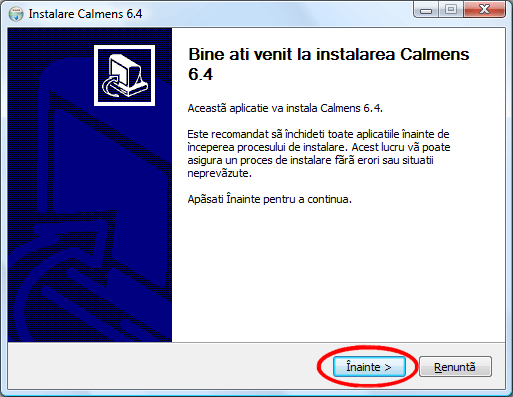 Instalare Calmens