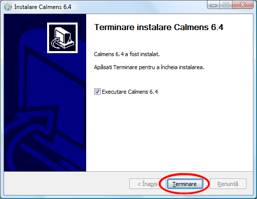 Instalare Calmens